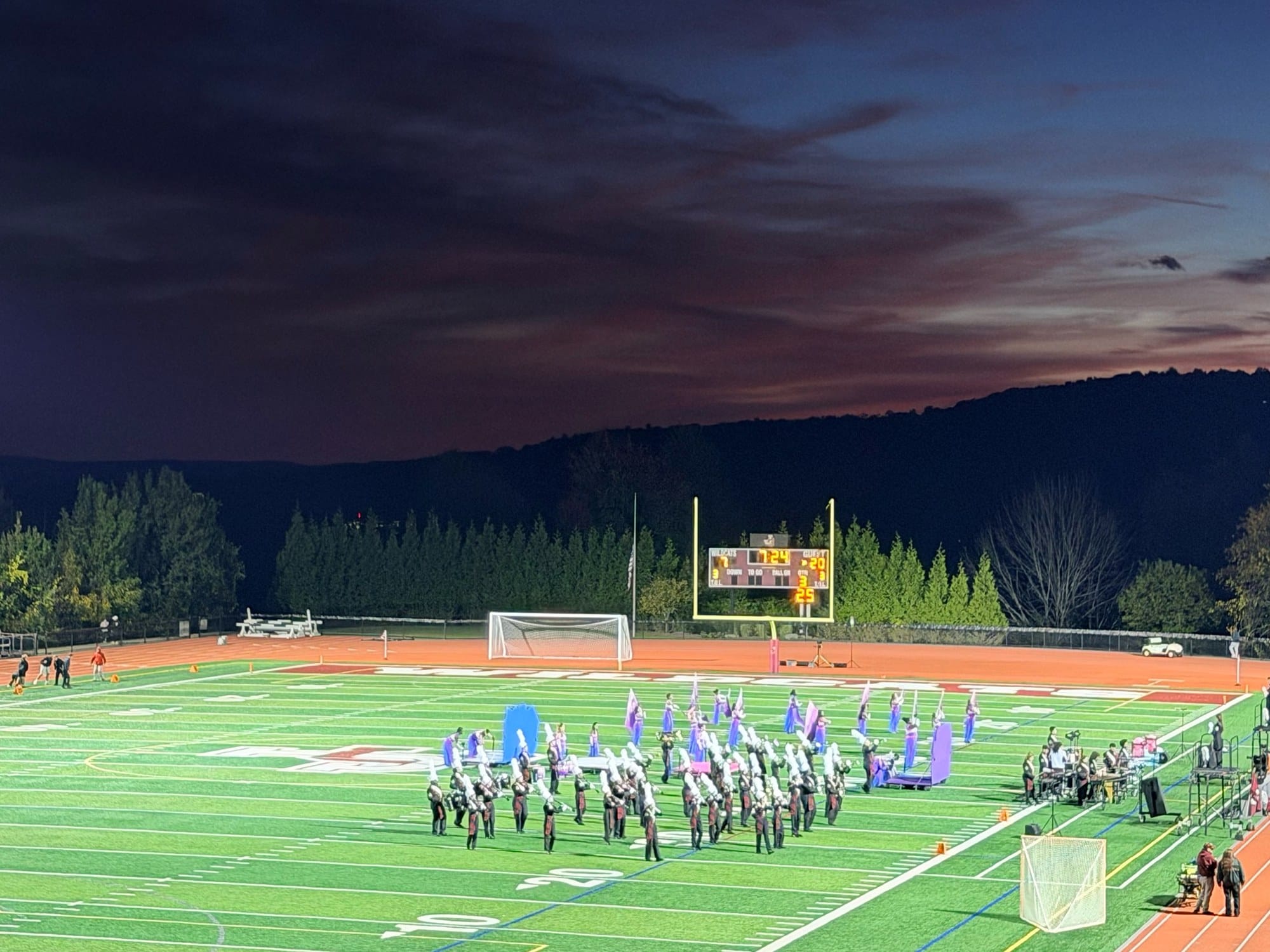halftime at johnson city wildcats football stadium